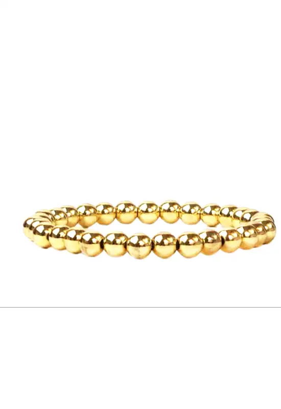 6MM Ball Bracelet - Gold