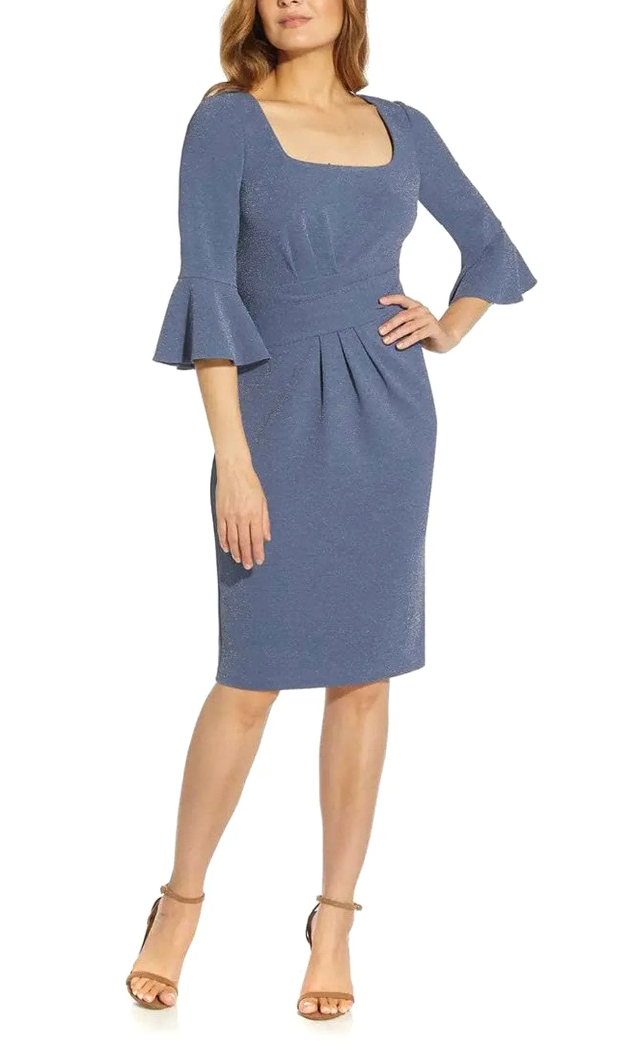 Adrianna Papell AP1D104701 - Bell Sleeve Asymmetric Short Dress