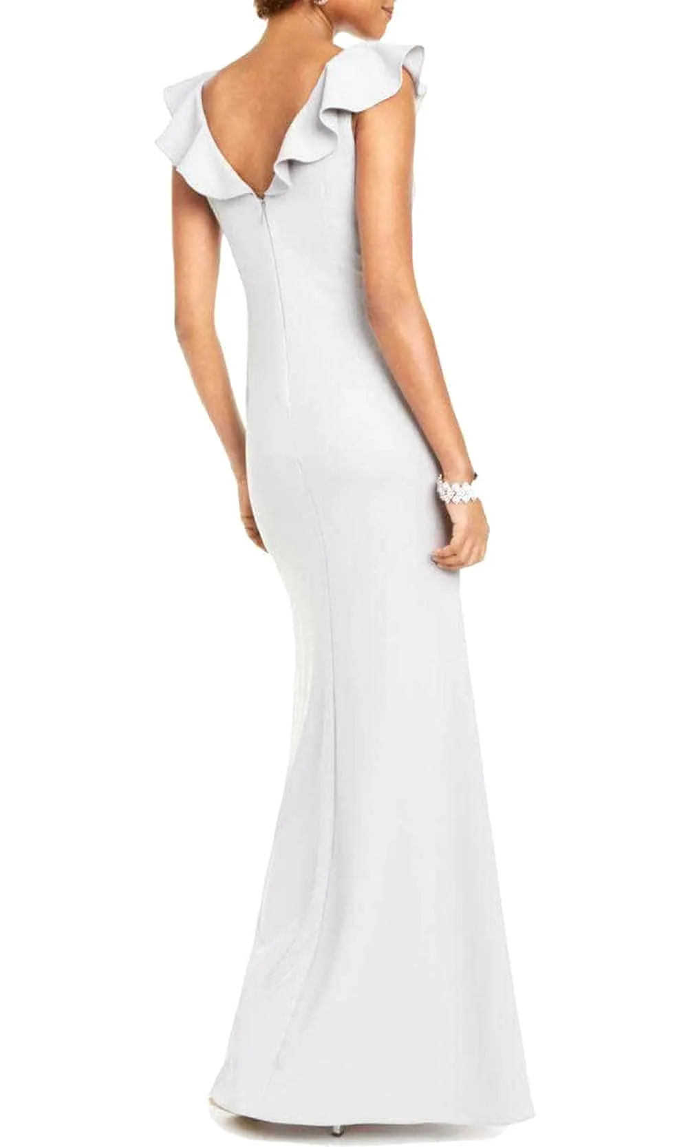 Adrianna Papell AP1E207352 - Ruffle Trimmed Sheath Evening Dress