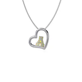 Appalachian State Mountaineers Heart Pendant Necklace - Enamel