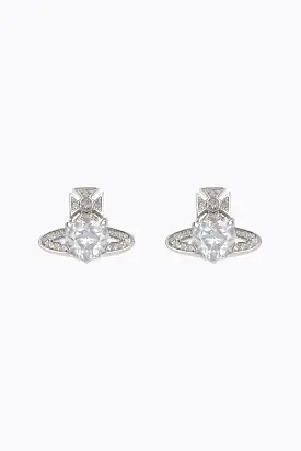 Ariella crystal-embellished brass earrings