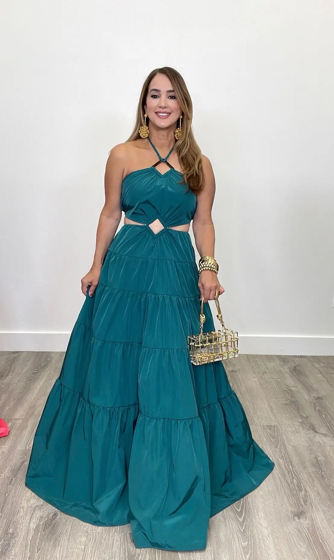 Bali Taffeta Gown Teal