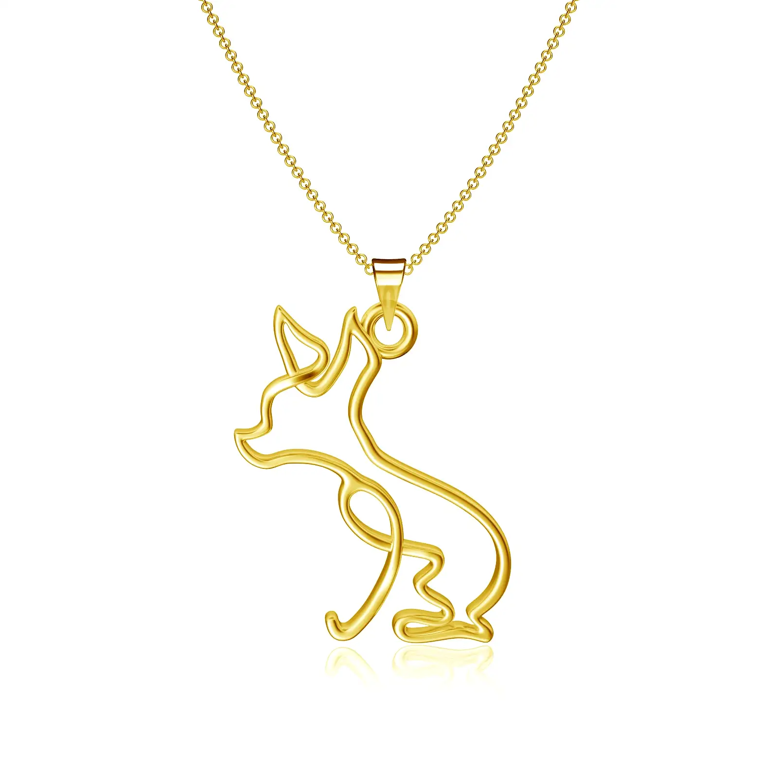 Chihuahua Pendant Necklace - Gold Plated