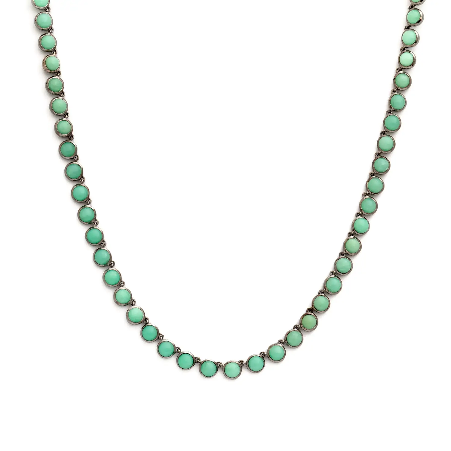 Chrysoprase Mini Dot Riviere Necklace