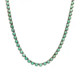 Chrysoprase Mini Dot Riviere Necklace