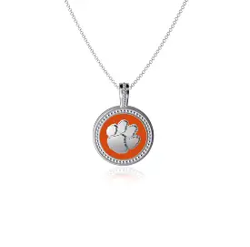 Clemson University Coin Pendant Necklace - Enamel