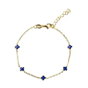 Clover Multi Mini Gold Enamel Bracelet