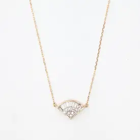 Deco Baguette Fan Necklace