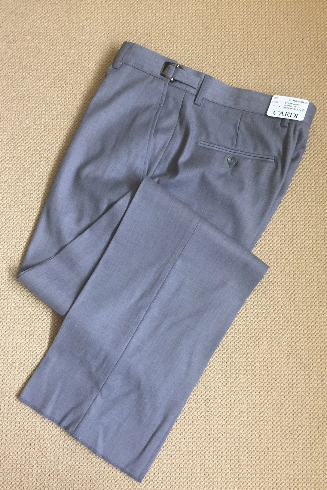 Ethan Heather Grey Super 150's Luxury Viscose Blend Suit Pants