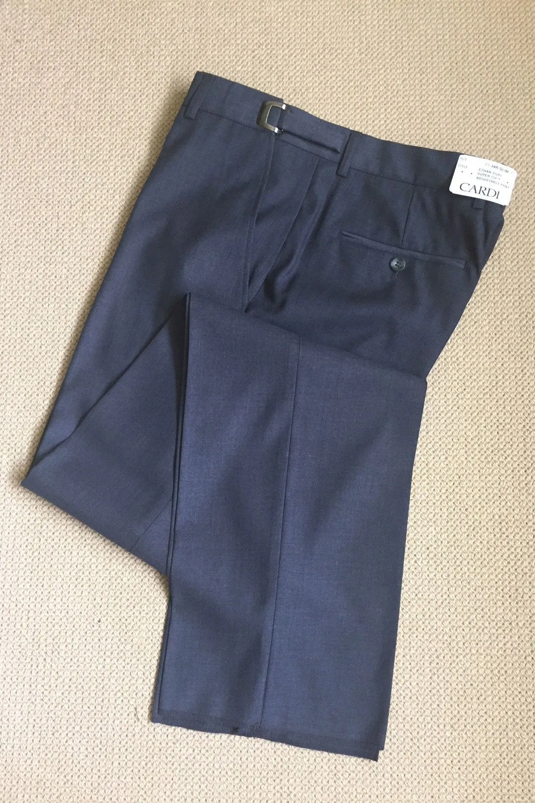 Ethan Steel Grey Super 150's Luxury Viscose Blend Suit Pants