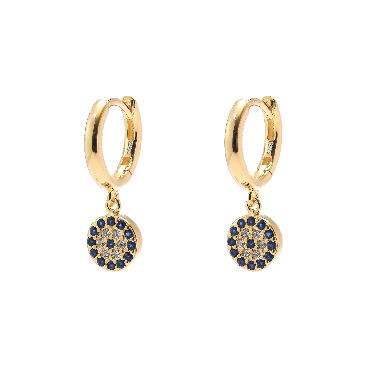 Evil Eye CZ Huggie Earring