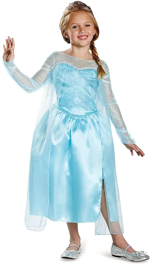 Frozen Elsa Snow Queen Gown Classic Girls Costume, Medium 7-8