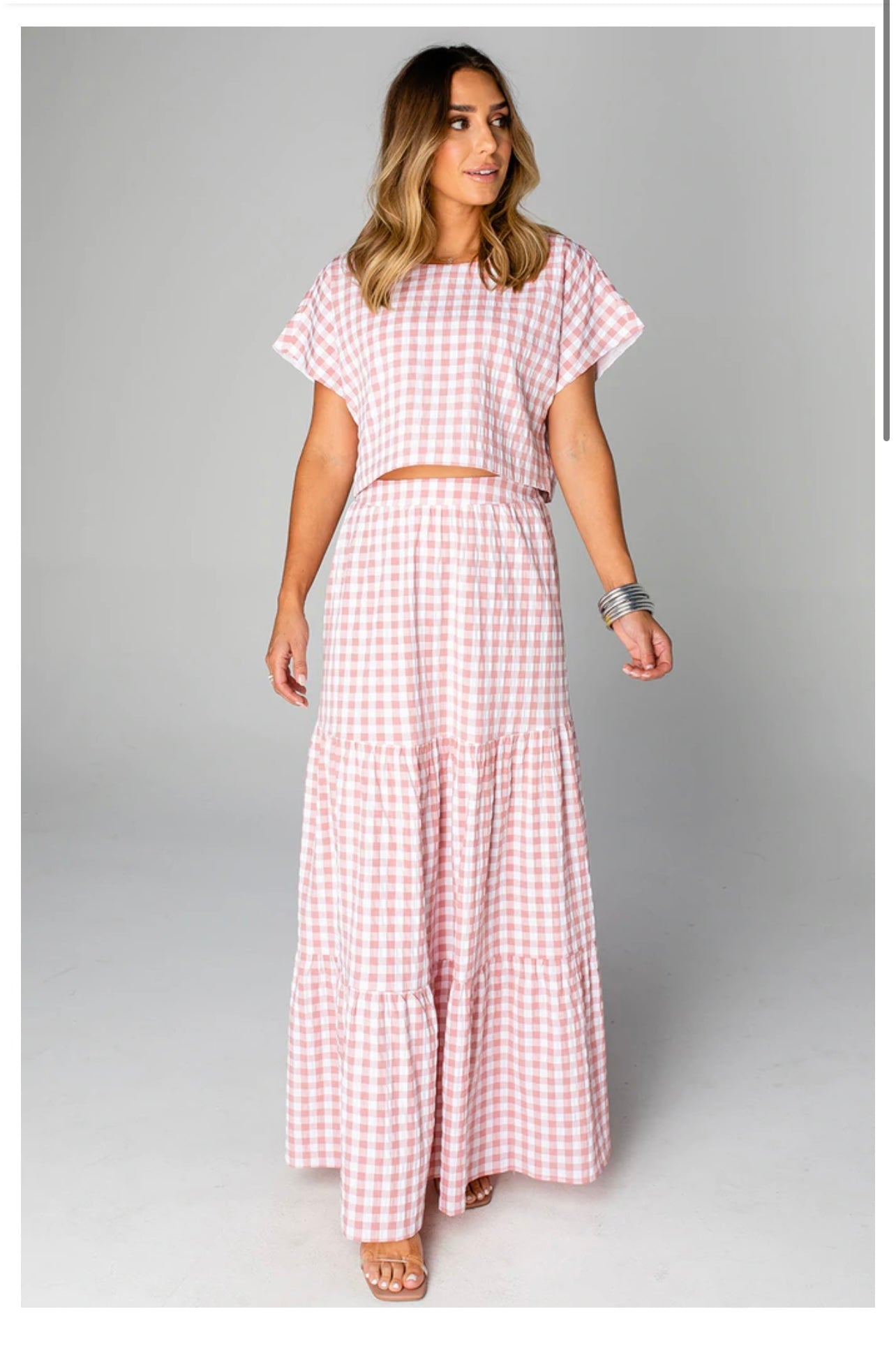 Glamorous Gingham Two-Piece Set