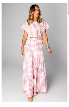 Glamorous Gingham Two-Piece Set