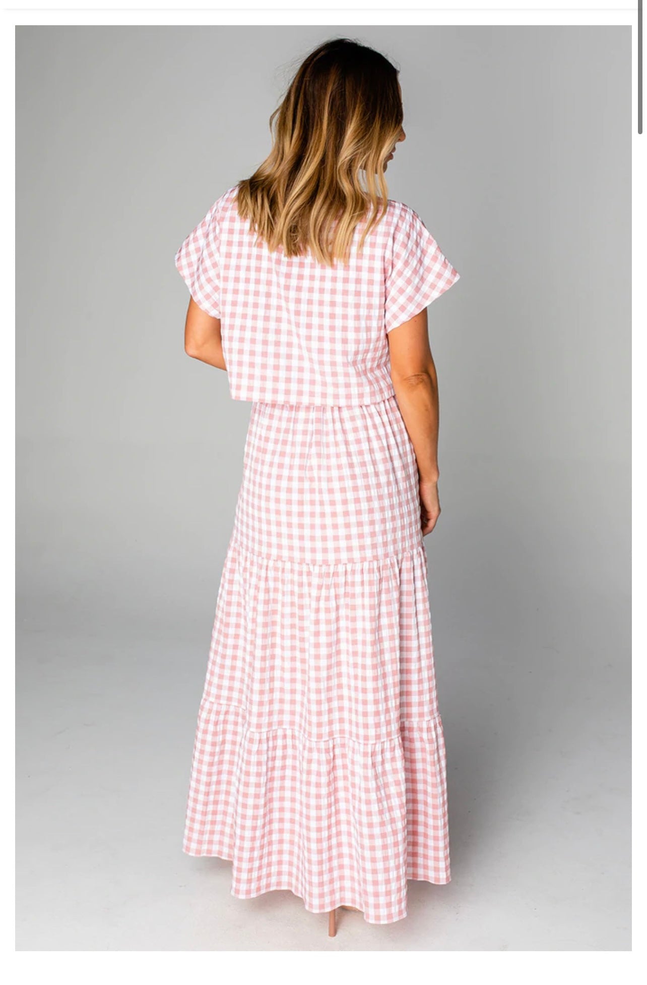 Glamorous Gingham Two-Piece Set