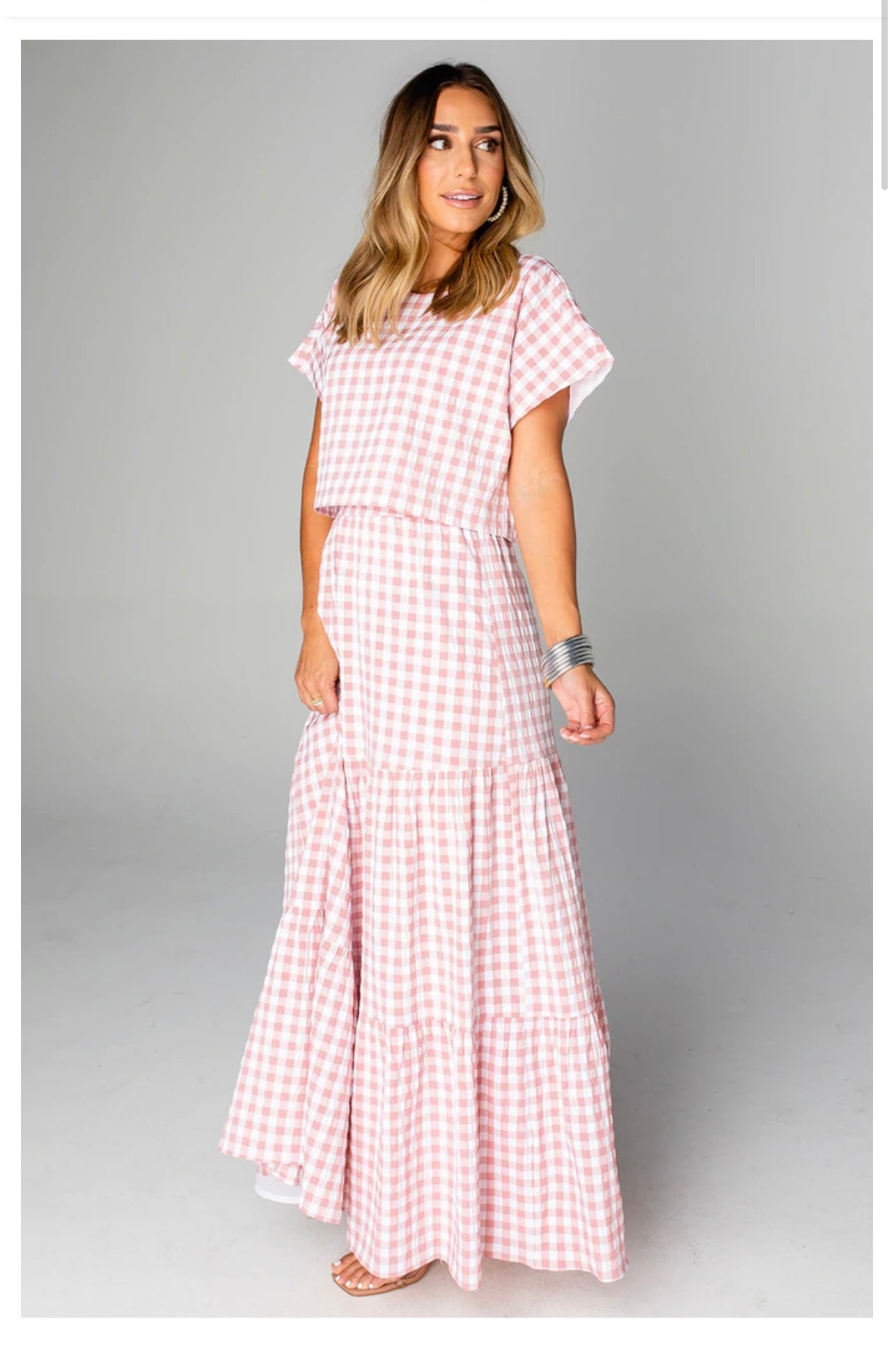 Glamorous Gingham Two-Piece Set