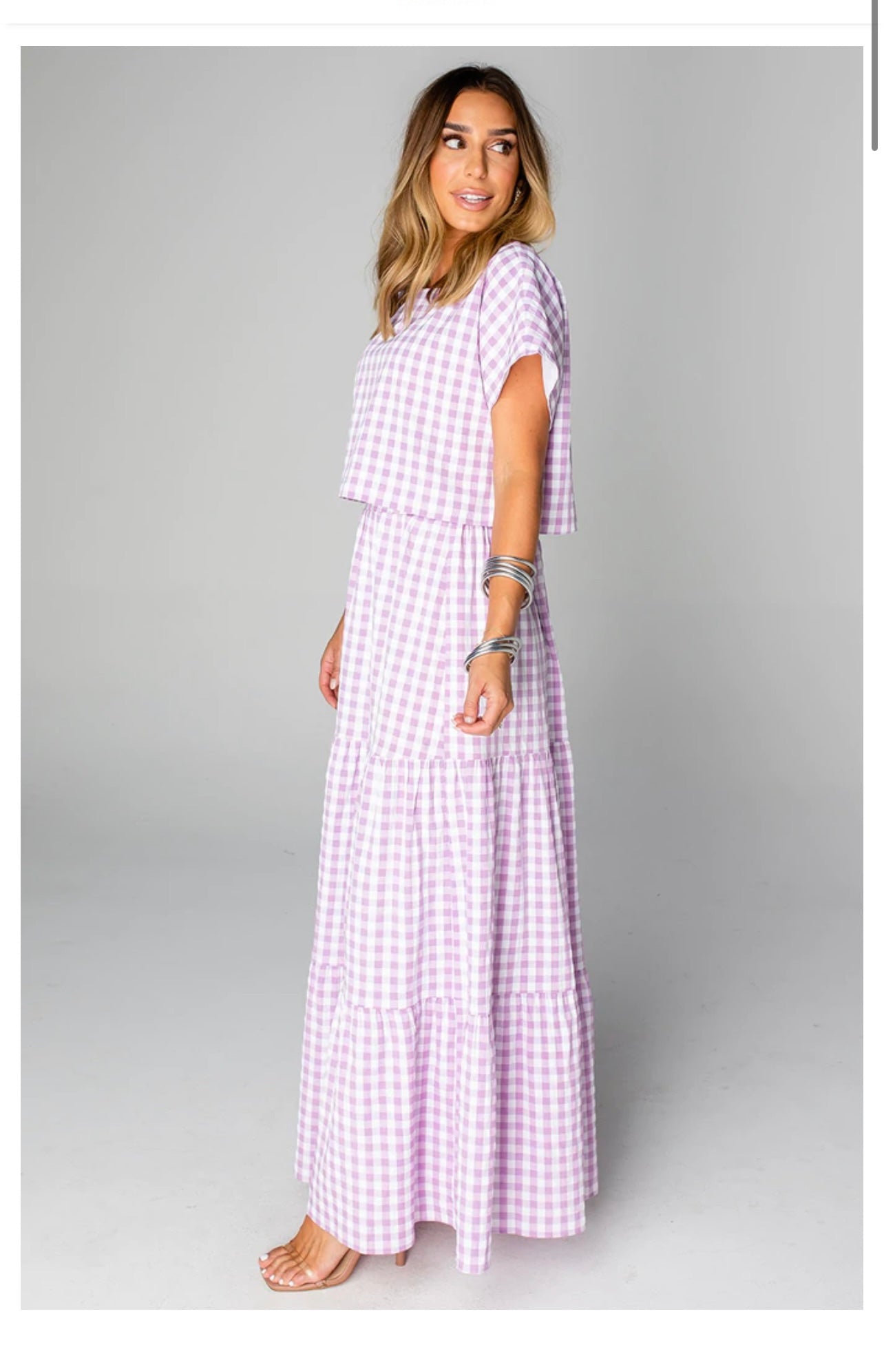 Glamorous Gingham Two-Piece Set