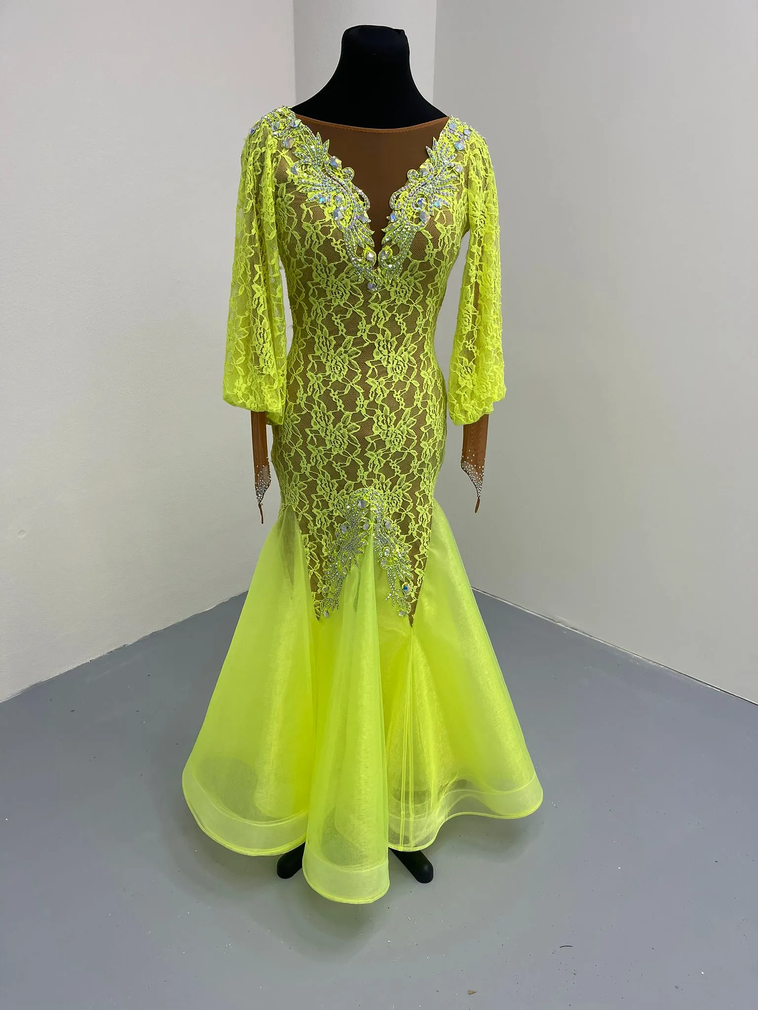 Glowing Neon Spectacle Ballroom Gown