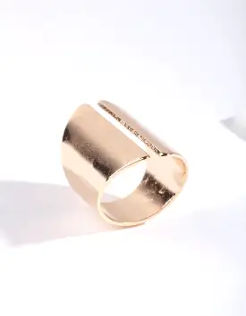 Gold Open Shield Ring