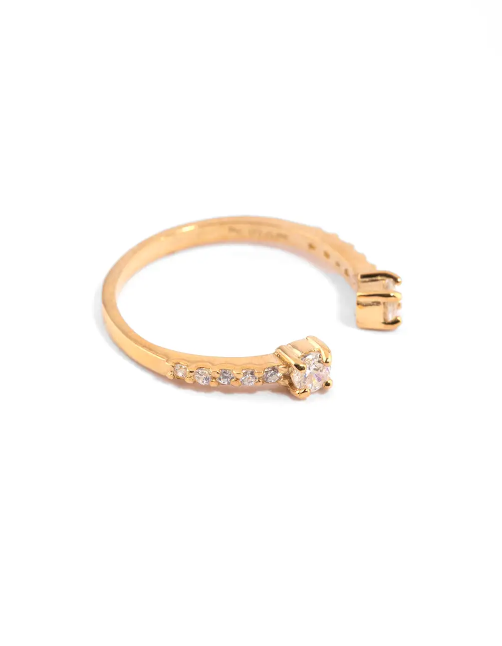 Gold Plated Sterling Silver Cubic Zirconia RIng