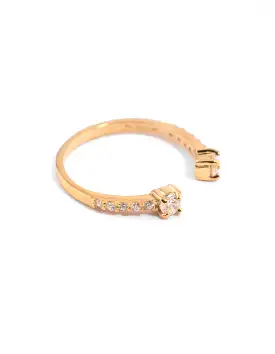 Gold Plated Sterling Silver Cubic Zirconia RIng