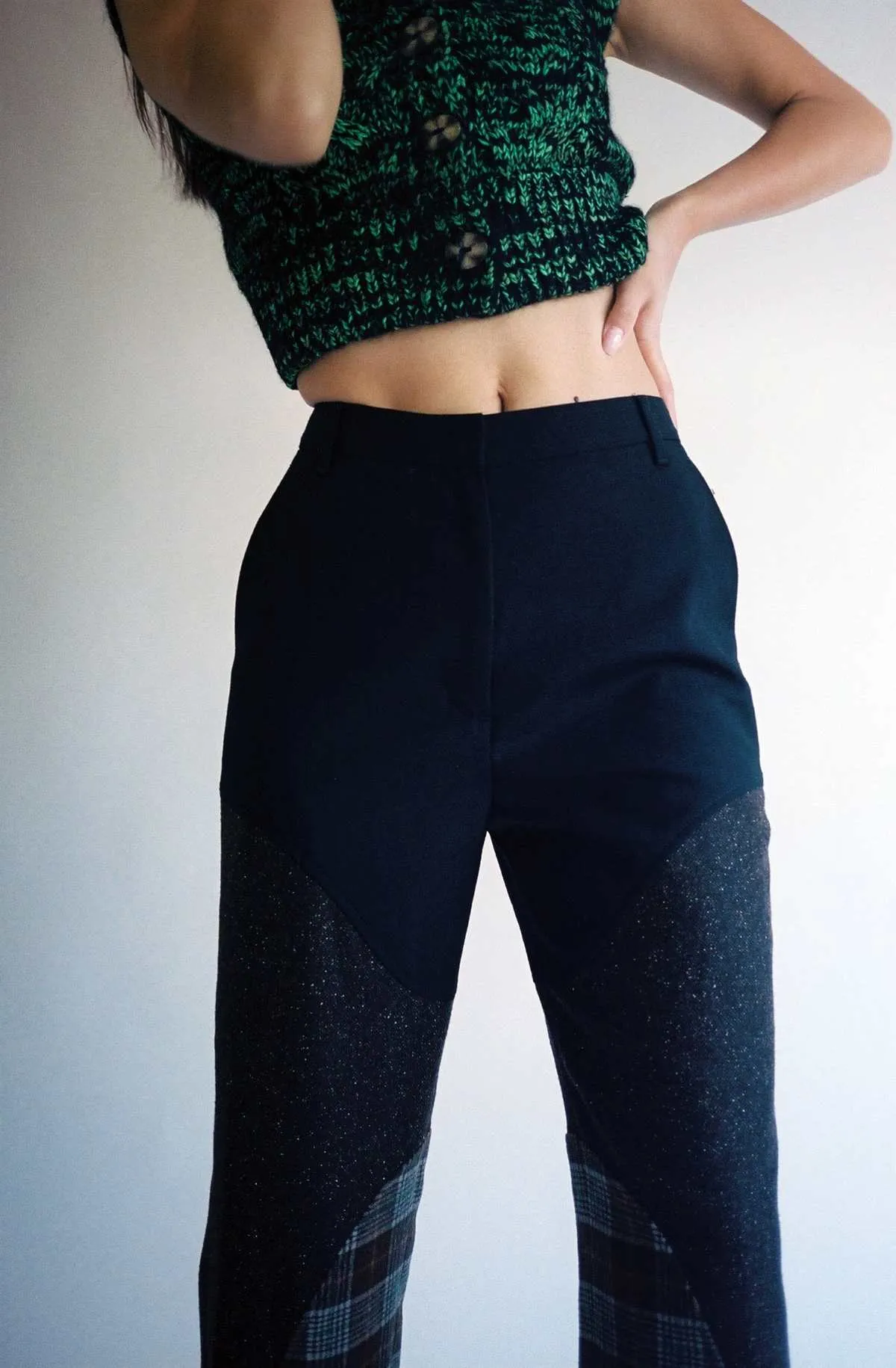 Intarsia Suit Pants