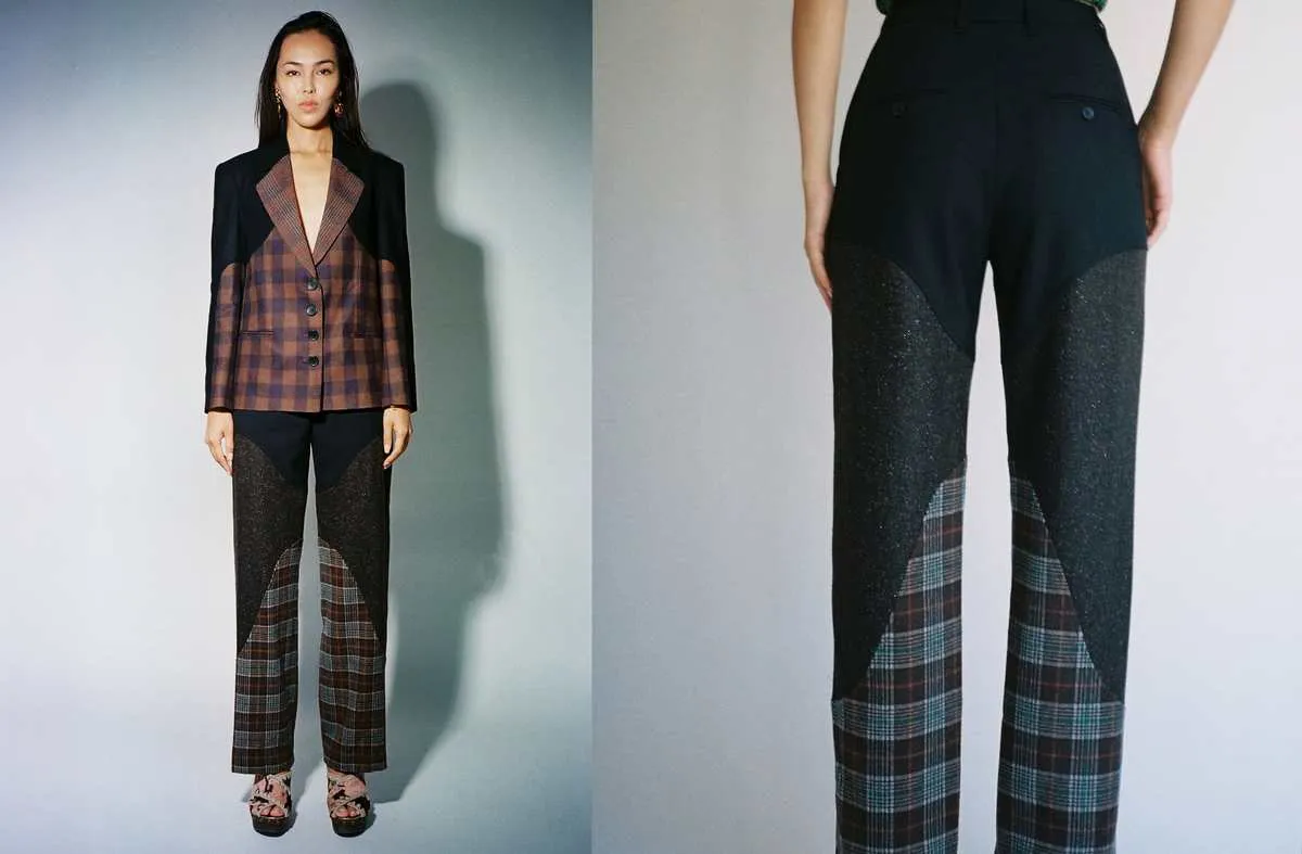 Intarsia Suit Pants