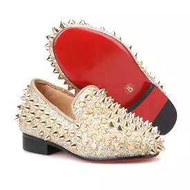 Kid OneDrop Children Spikes Handmade Party Wedding And Prom Loafers