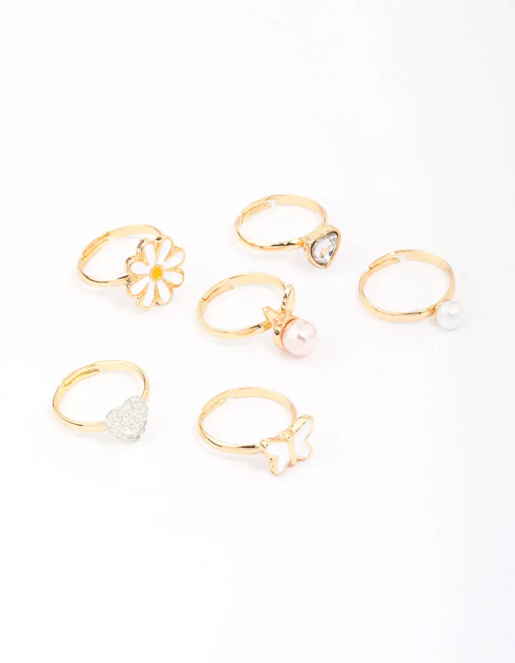 Kids Pearl Bunny Ring 6-Pack