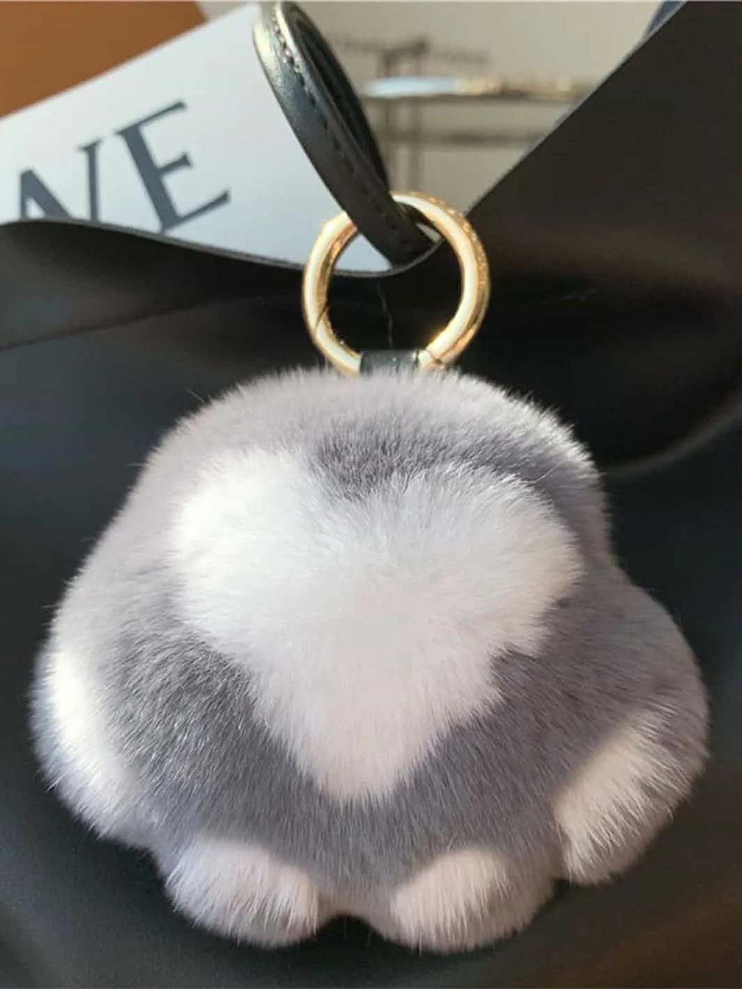 Kitten's paws plush bag pendant