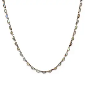 Labradorite Small Scallop Riviere Necklace