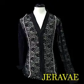 Lace Latin Shirt with Swarovski Crystal SOLD