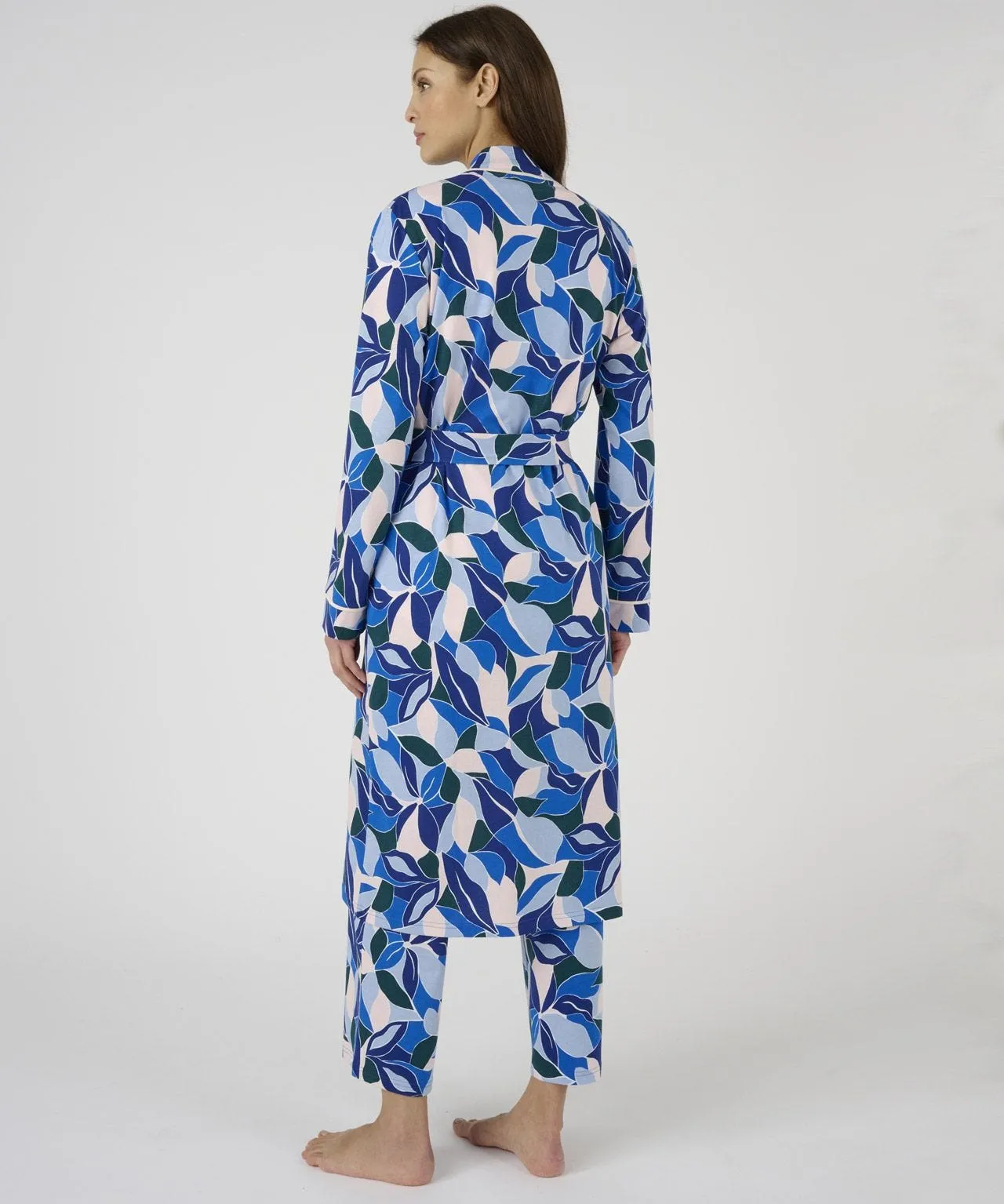 Leaf Print Dressing Gown