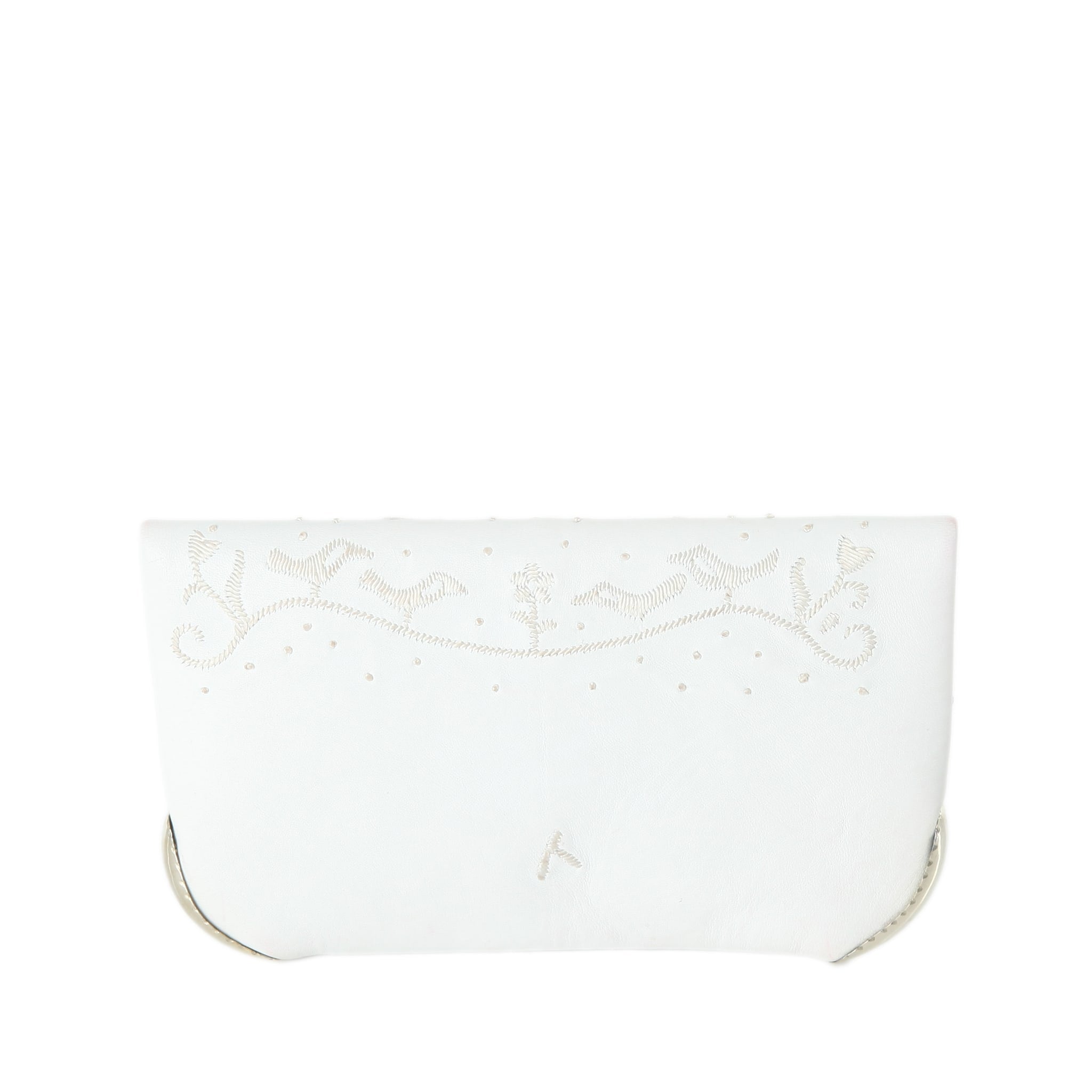 Lovebirds Wedding Clutch Bag in White