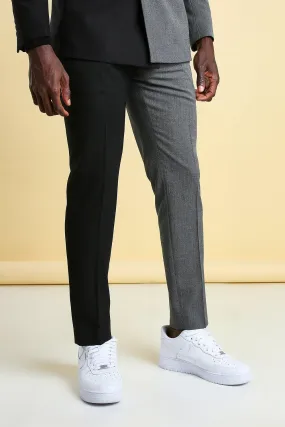 Man Skinny Plain Spliced Suit Pants