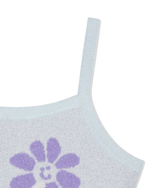 Mark Gonzales  |[WHAT IT ISNT]★WOMEN'S FLOWER JACQUARD KNIT BUSTIER