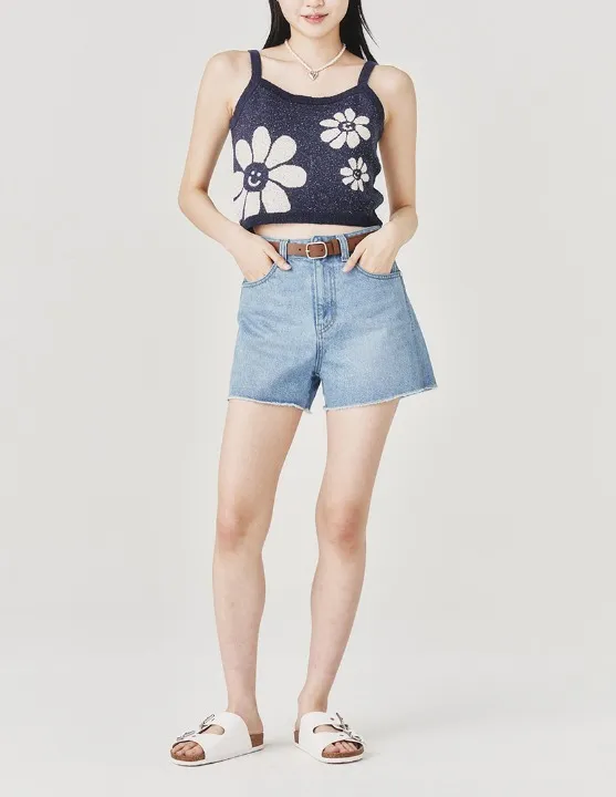 Mark Gonzales  |[WHAT IT ISNT]★WOMEN'S FLOWER JACQUARD KNIT BUSTIER