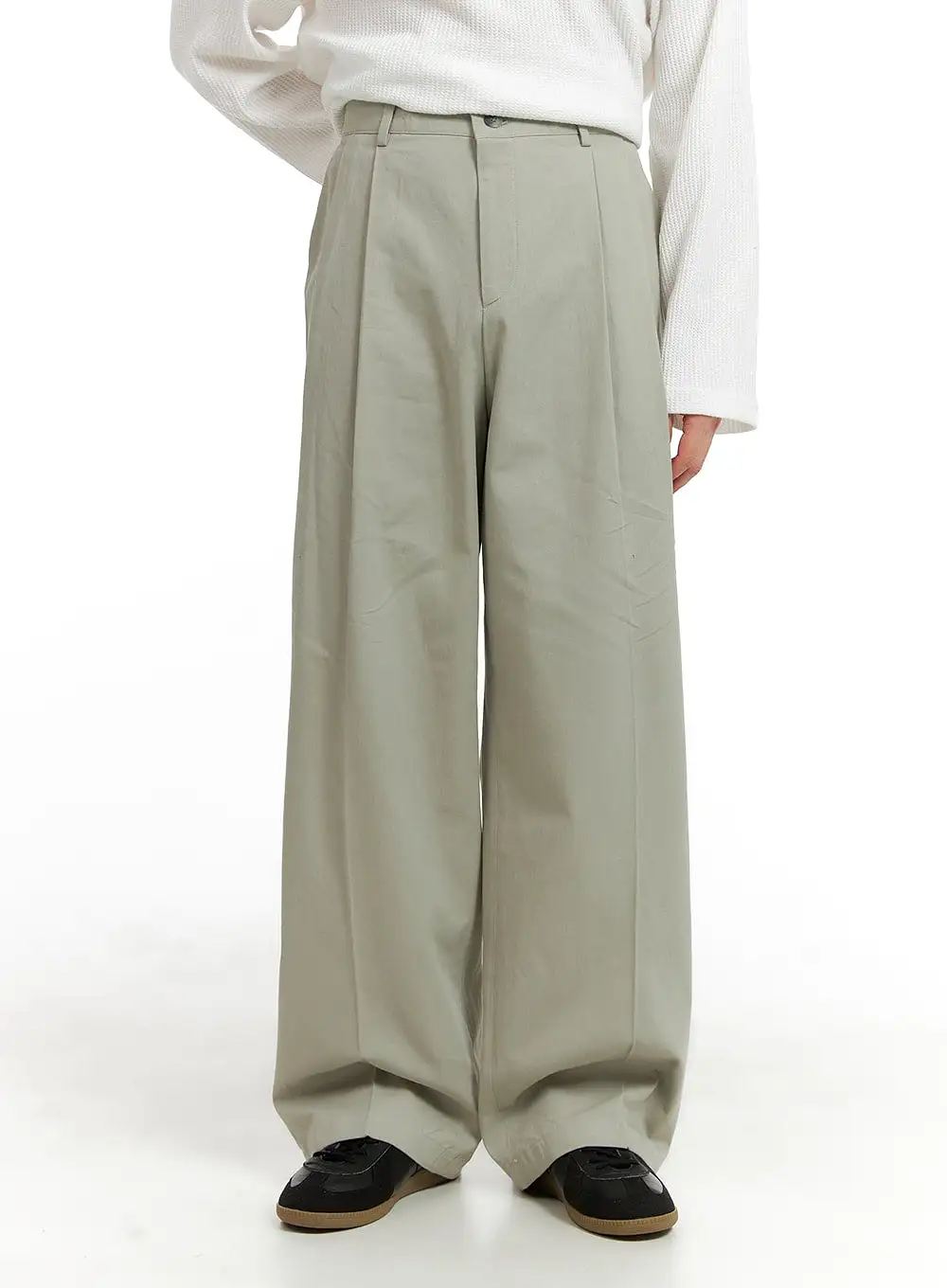 Men's Solid Cotton Suit Pants IA401