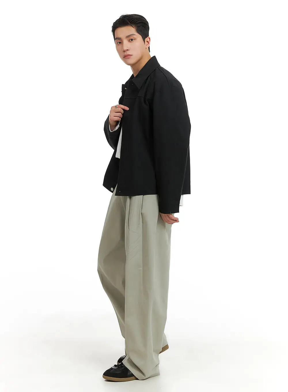 Men's Solid Cotton Suit Pants IA401