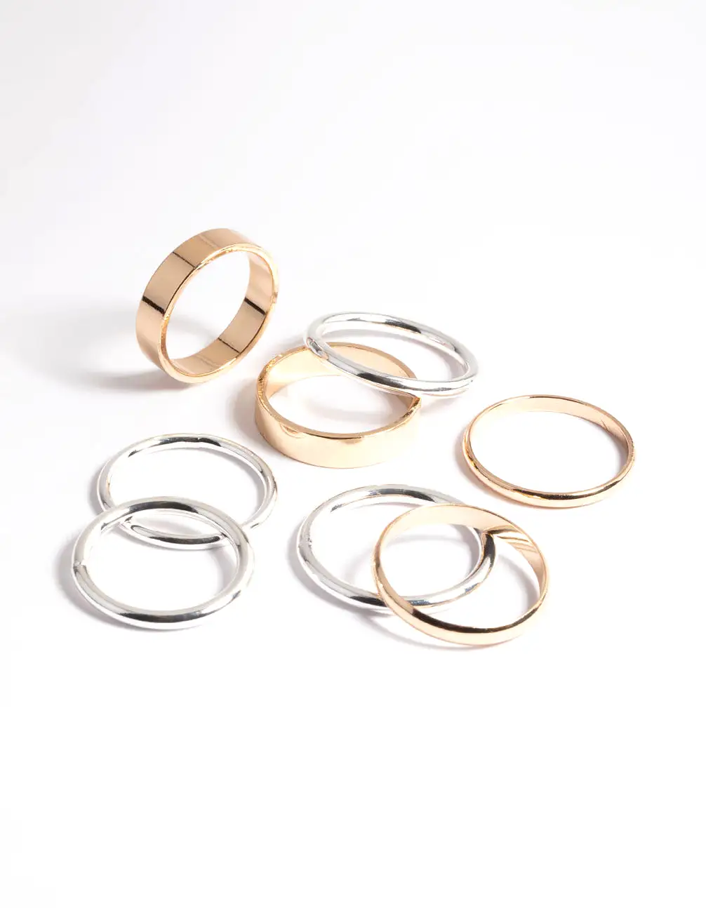 Mixed Metal Basic Bands Ring Pack