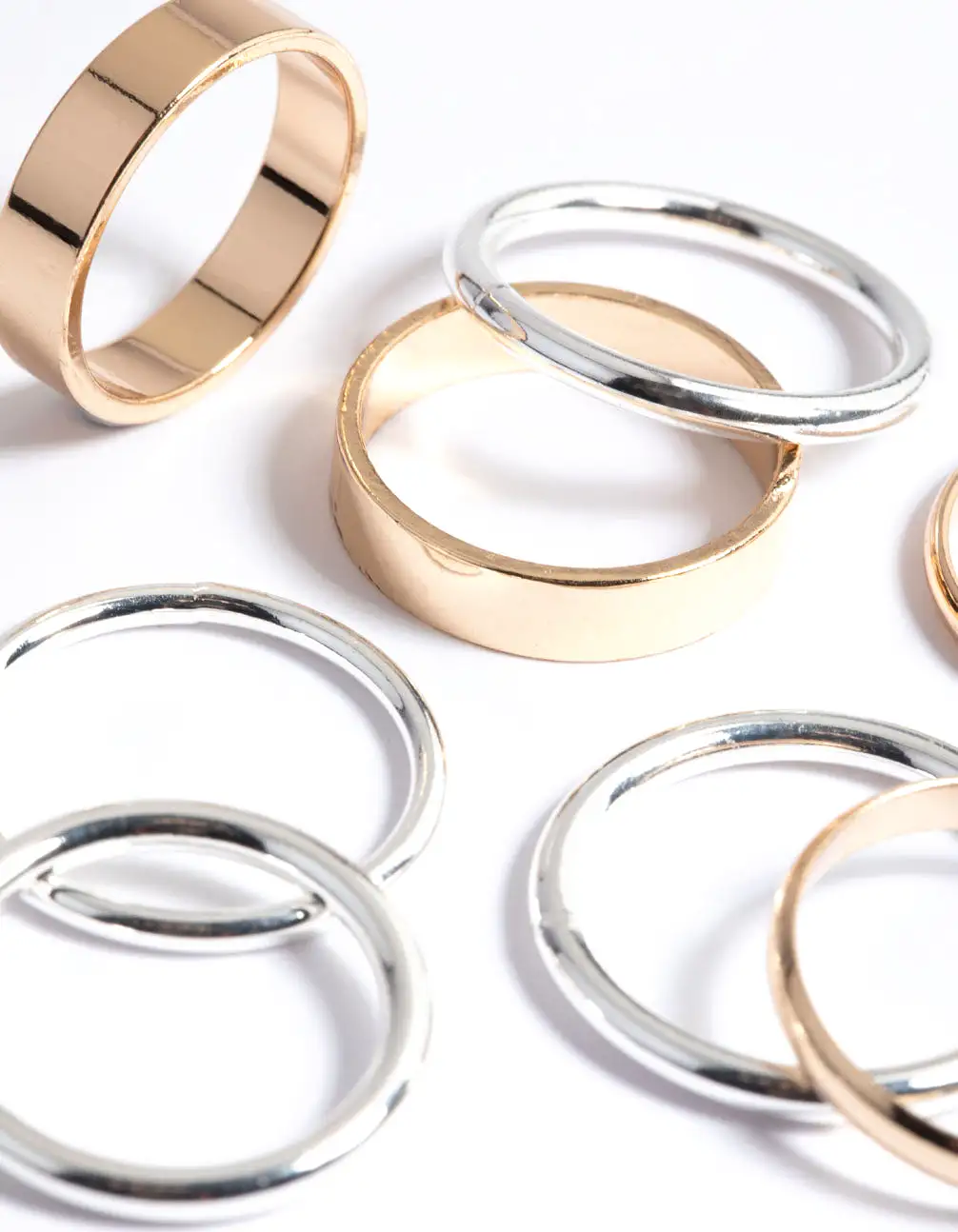 Mixed Metal Basic Bands Ring Pack