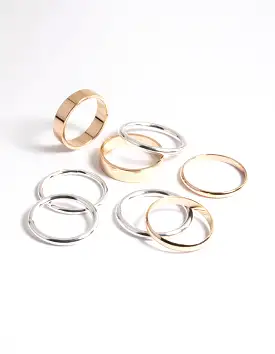 Mixed Metal Basic Bands Ring Pack