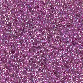 Miyuki Boncuk, MiyukiRoundBeads 6/0-0264 Raspberry Lined Crystal