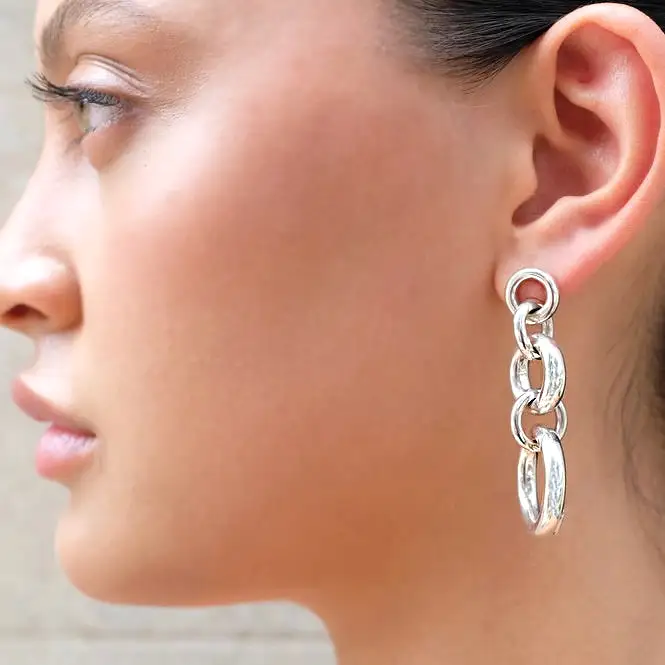 Najo Bolder Drop Silver Earring