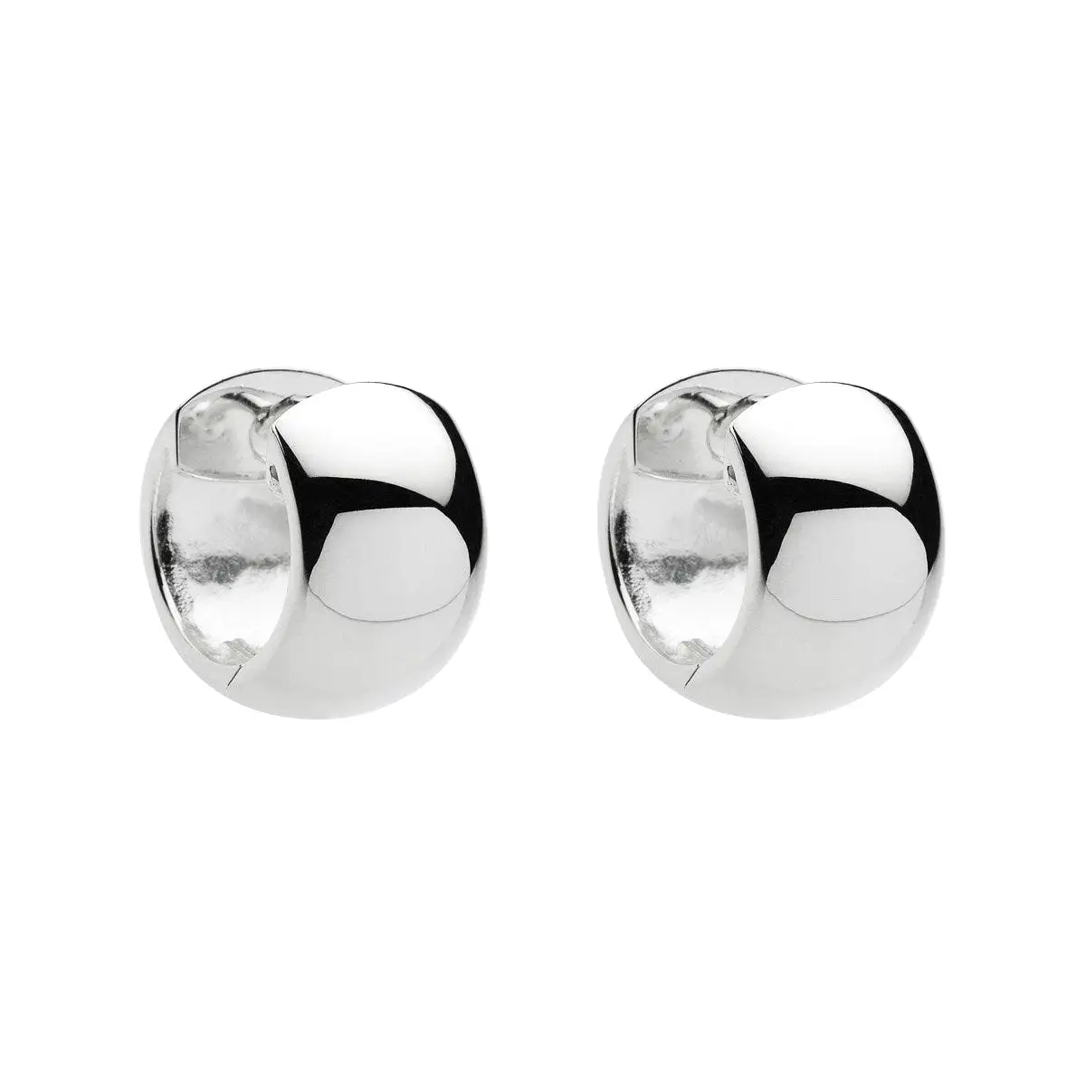 Najo Large Silver Huggie Earring