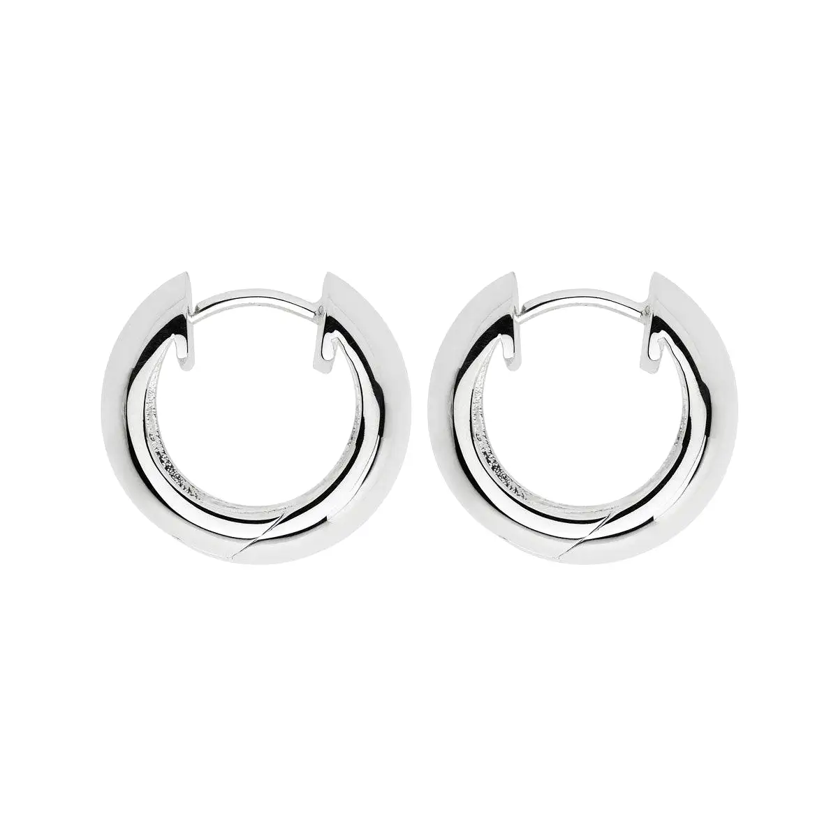 Najo Large Silver Huggie Earring