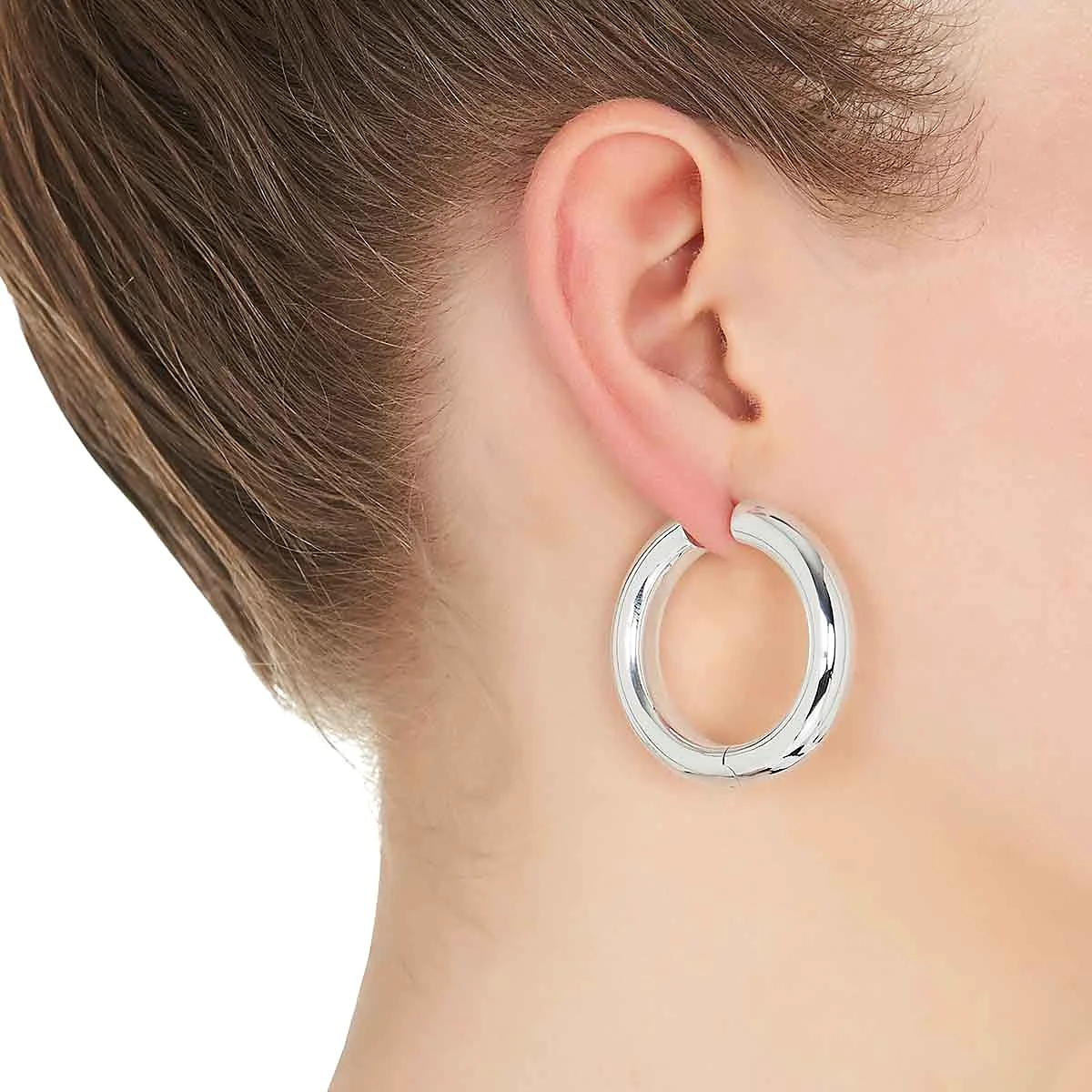 Najo Little Mama Silver Hoop Earring