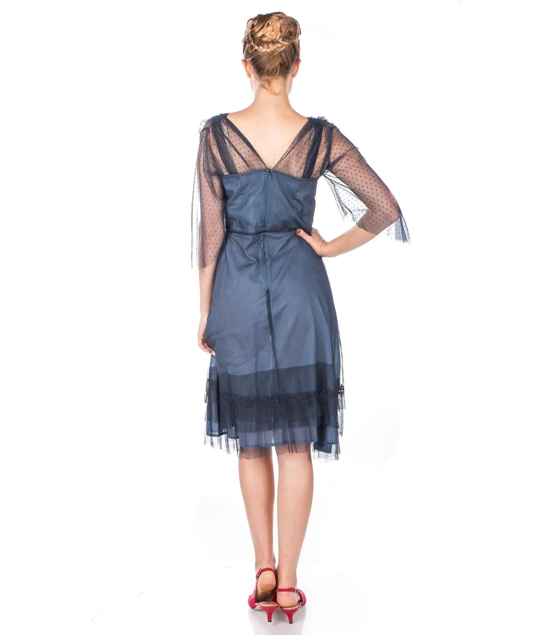 Nataya 1920s Indigo Vintage Style Flapper Dress