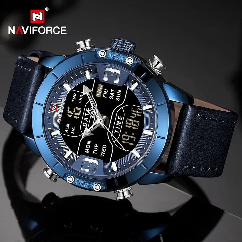 NAVIFORCE GENTS WATCH LEATHER STRAP