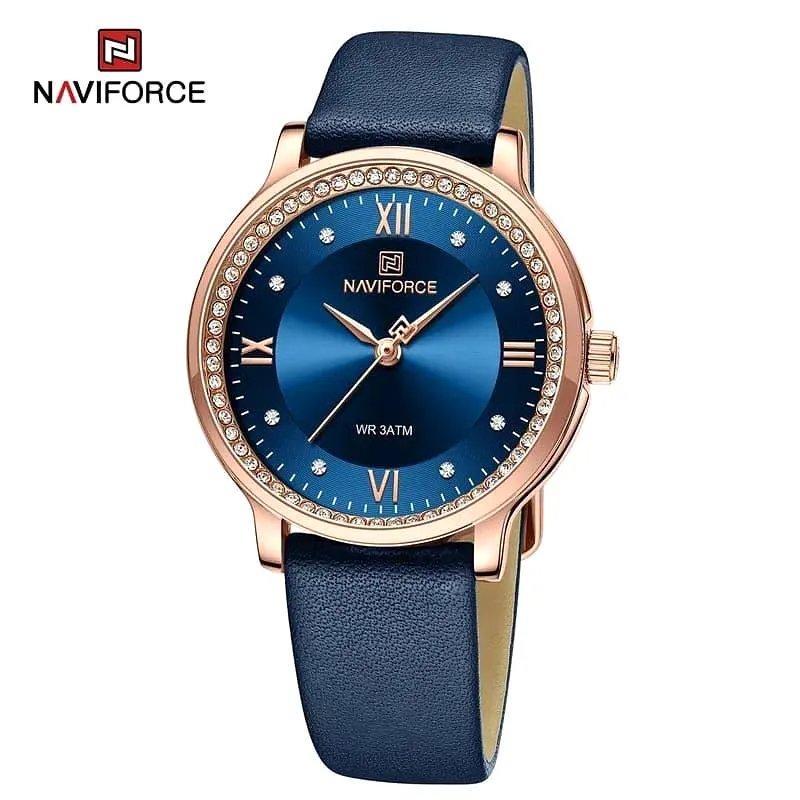 Naviforce Ladies Leather Strap Watch